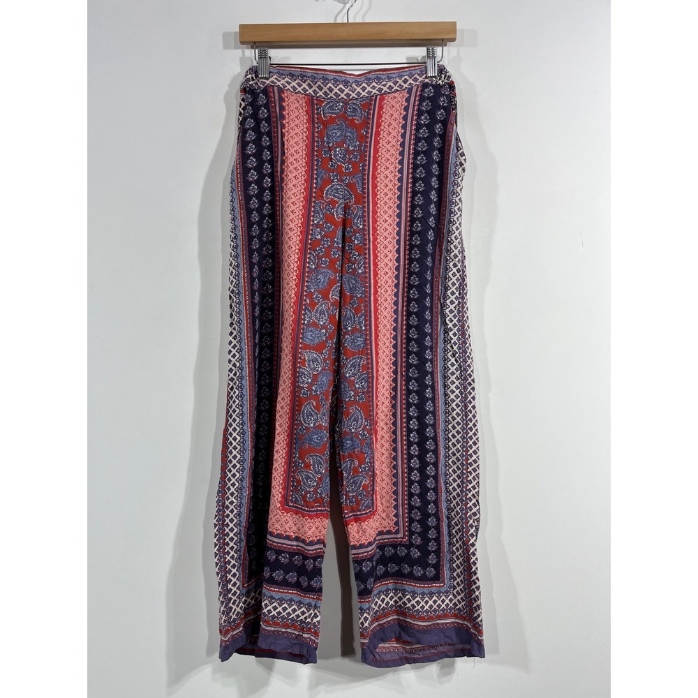 Charlotte Russe Y2K Boho Indie Beachy Hippie Paisley Wide Leg Pants Women Medium
